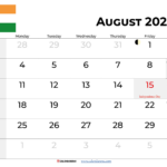 August 2025 Calendar With Holidays India Throughout Calendar August 2025 With Holidays