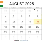 August 2025 Calendar With Holidays India With Regard To August 15 2025 Calendar