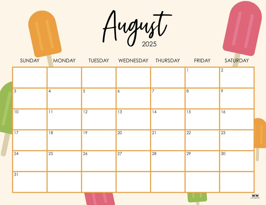 August 2025 Calendars - 107 Free Printables | Printabulls intended for Show Me the Calendar of August 2025