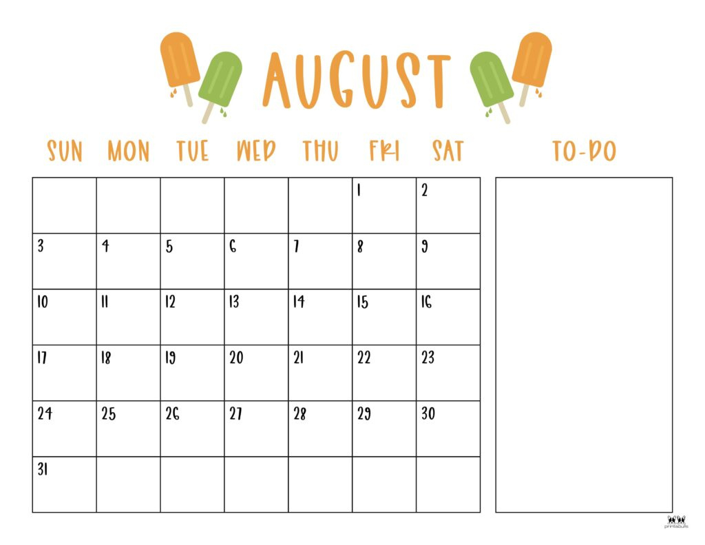 August 2025 Calendars - 107 Free Printables | Printabulls with Show Me August 2025 Calendar