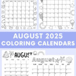August 2025 Coloring Calendars   Free Printables Inside August 2025 Coloring Calendar