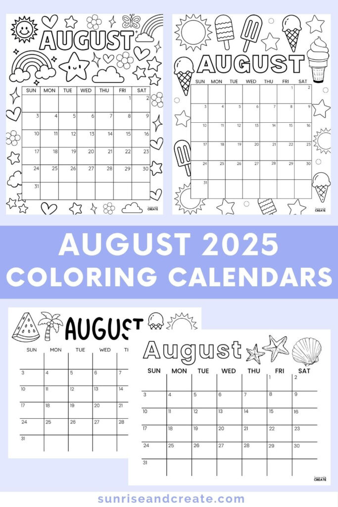 August 2025 Coloring Calendars Free Printables Inside August 2025 Coloring Calendar August 2025 Coloring Calendars Free Printables Inside August 2025 Coloring Calendar