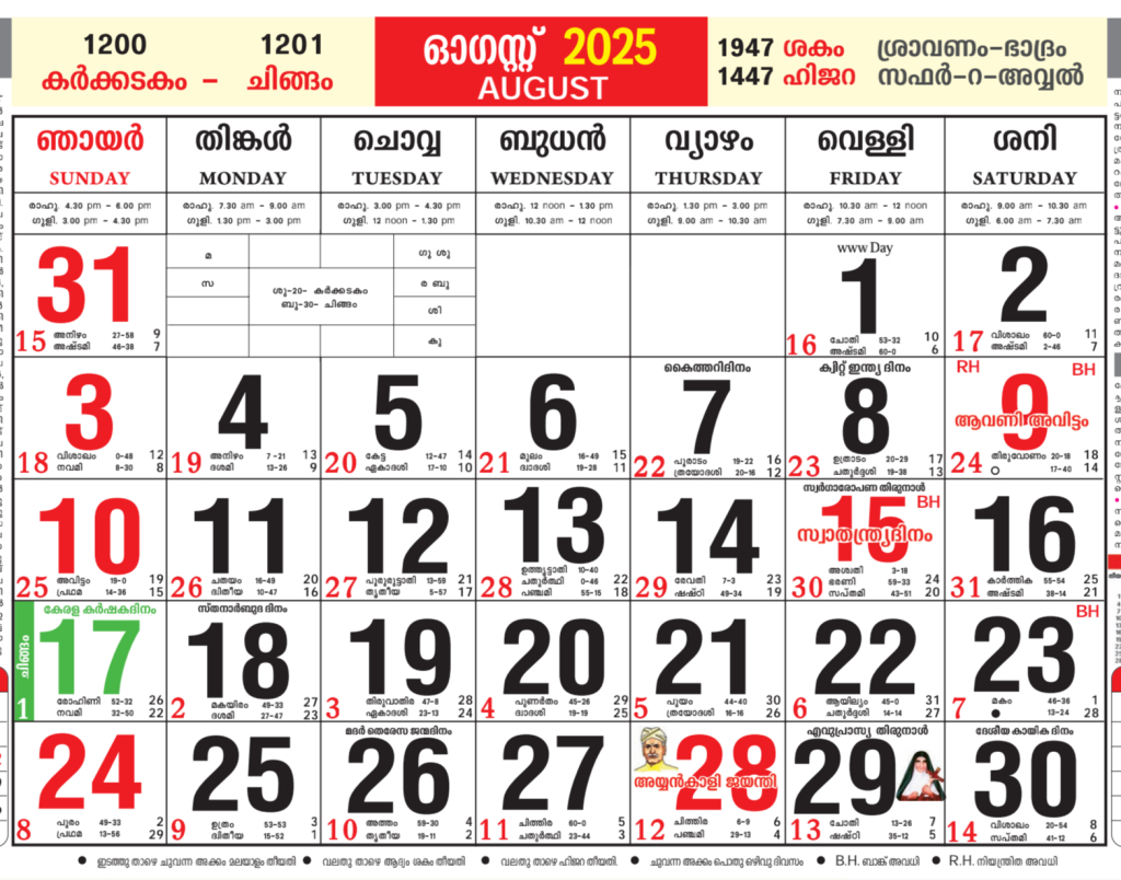 August 2025 Malayalam Calendar All Festivals, Holiday, Tithi Within 2025 August Malayalam Calendar August 2025 Malayalam Calendar All Festivals, Holiday, Tithi Within 2025 August Malayalam Calendar