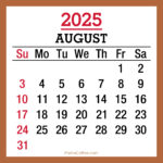 August 2025 Monthly Calendar With Holidays, Printable Free, Beige Pertaining To August 26 2025 Calendar
