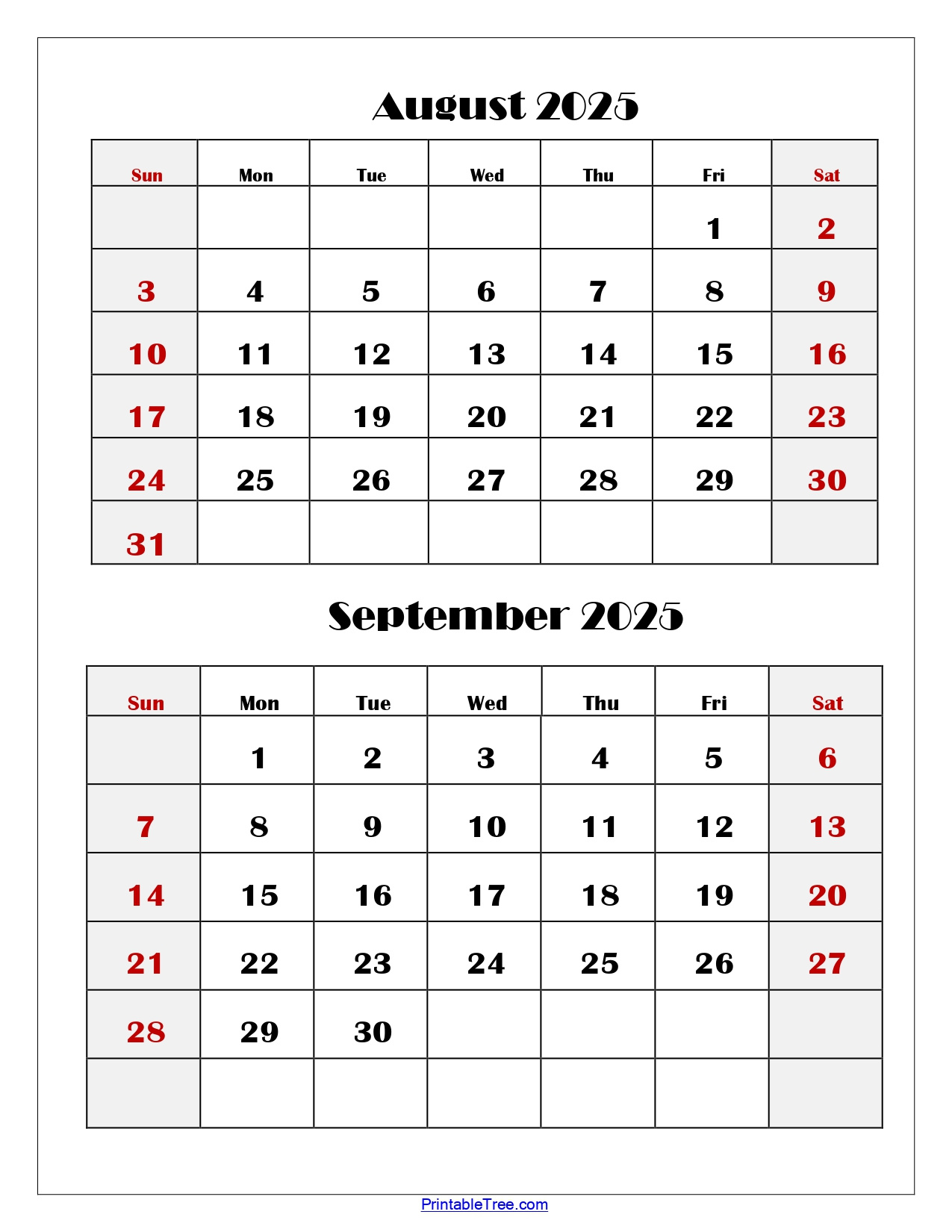 August And September 2025 Calendar Printable Pdf | Two Months Calendar intended for Calendar For August And September 2025