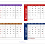 August To November 2025 Calendar Printable Pdf | Four Months Calendar With Regard To August September October November 2025 Calendar