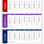 August To October 2025 Calendar Printable Pdf | Three Months Calendar With Calendar August September October 2025