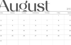 Free Printable August 2025 Calendar Templates | Canva pertaining to Calendar For August 2025