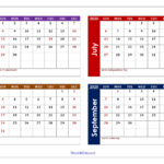 June To September 2025 Calendar Printable Pdf | Four Months Calendar Intended For June August 2025 Calendar