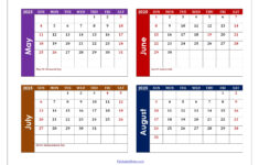 May To August 2025 Calendar Printable Pdf | Four Months Calendar intended for August 2025 – May 2026 Calendar
