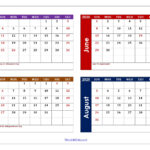 May To August 2025 Calendar Printable Pdf | Four Months Calendar Within May Through August 2025 Calendar