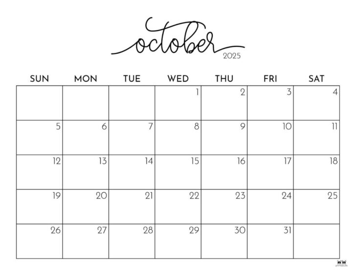 Printable August September October 2025 Calendar