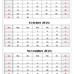 October To December 2025 Calendar Printable Pdf | Three Months With August September October November December 2025 Calendar