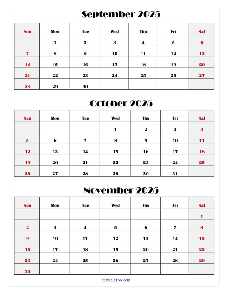 August September October November December 2025 Calendar