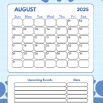 Page 2 | Free August 2025 Calendar Templates, Editable And Printable Intended For Calendar Of Events August 2025