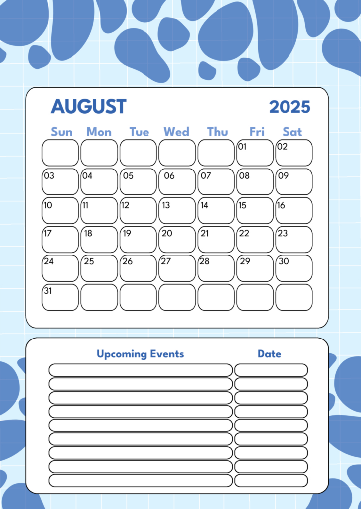 Page 2 | Free August 2025 Calendar Templates, Editable And Printable Intended For Calendar Of Events August 2025