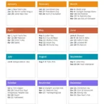 Single Page 2025 Calendar Event Work Schedule Template   Venngage Inside Calendar Of Events For August 2025