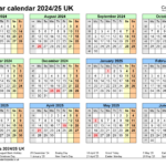 Split Year Calendars 2024/25 Uk (July To June) For Pdf With Printable Calendar September 2024 To August 2025