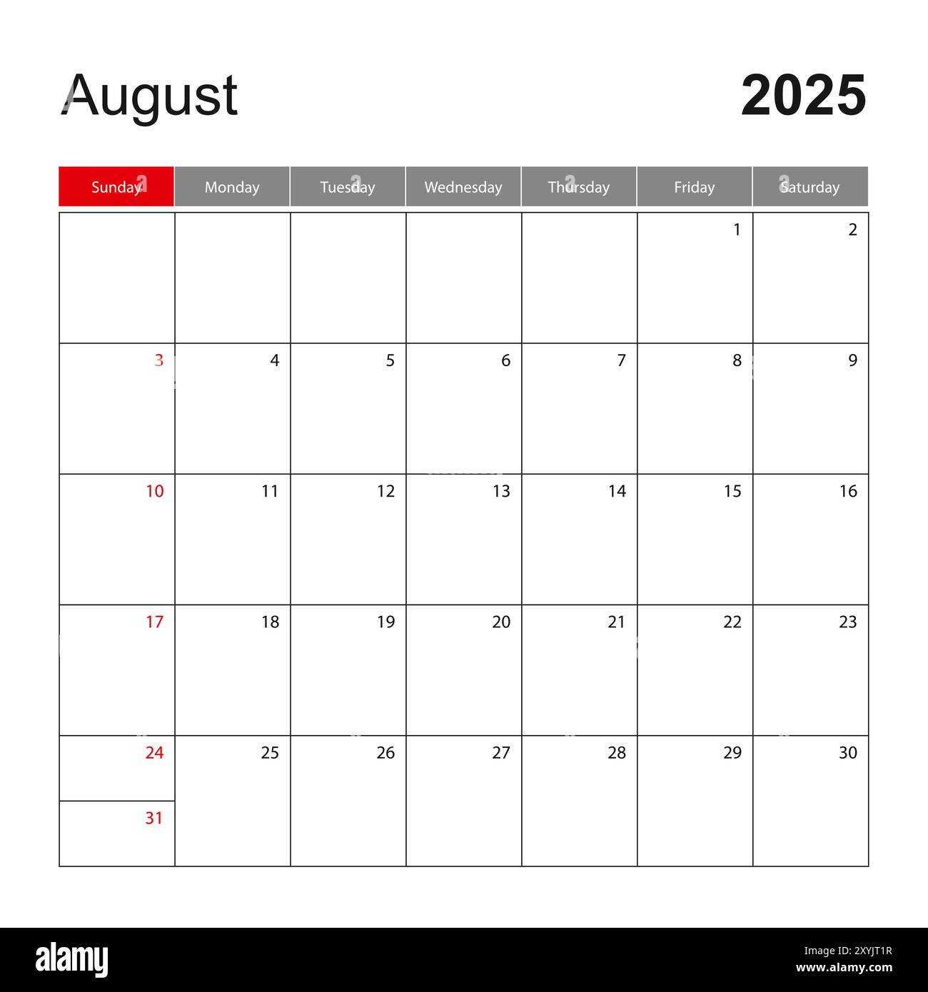Wall Calendar Template For August 2025. Holiday And Event Planner within August Calendar 2025 Event/Holidays