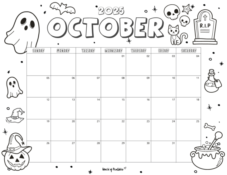 September 2025 Calendar Coloring