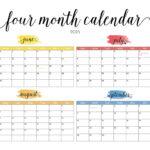 2025 Four Month Calendars   31 Free Printables | Printabulls Intended For June Through September 2025 Calendar