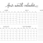 2025 Four Month Calendars   31 Free Printables | Printabulls With Regard To Free Printable Calendar July September 2025