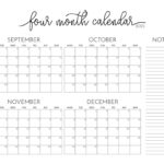 2025 Four Month Calendars   31 Free Printables | Printabulls Within September   December 2025 Printable Calendar