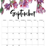 2025 Free Printable Calendar   Floral   Paper Trail Design With Regard To September 2025 Calendar Flowers