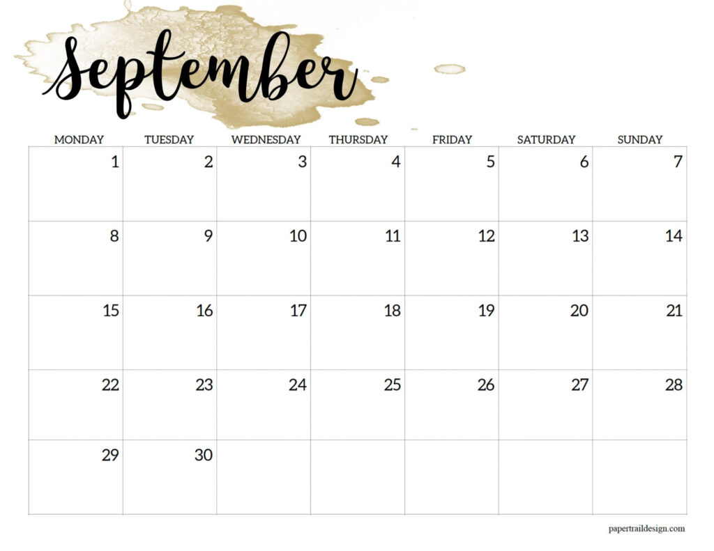 2025 Monday Start Calendar Printable Watercolor Paper Trail Design With September 2025 Calendar Monday Start 2025 Monday Start Calendar Printable Watercolor Paper Trail Design With September 2025 Calendar Monday Start