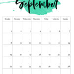 2025 Monday Start Watercolor Calendar   Paper Trail Design With Regard To September 2025 Calendar Monday Start