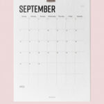 2025 Monthly Calendar Minimalistic | Digital Download Within September 2025 Calendar Printable Waterproof
