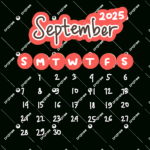 2025 September Planner Png Transparent Images Free Download In September 2025 Calendar Clip Art