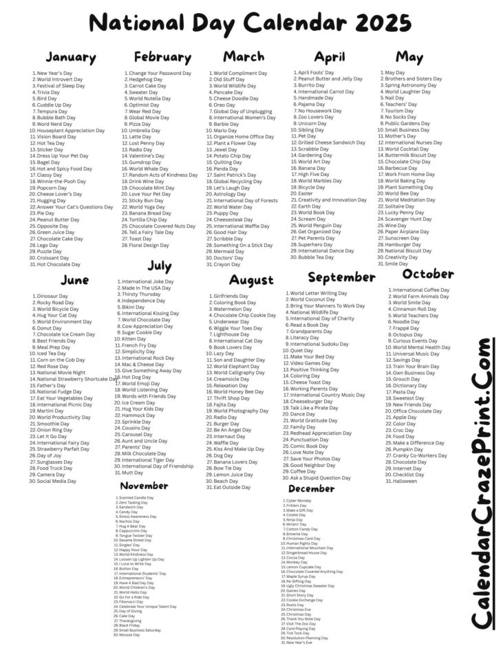 FREE Printable National Day 2025 Calendar – Download Your PDF!