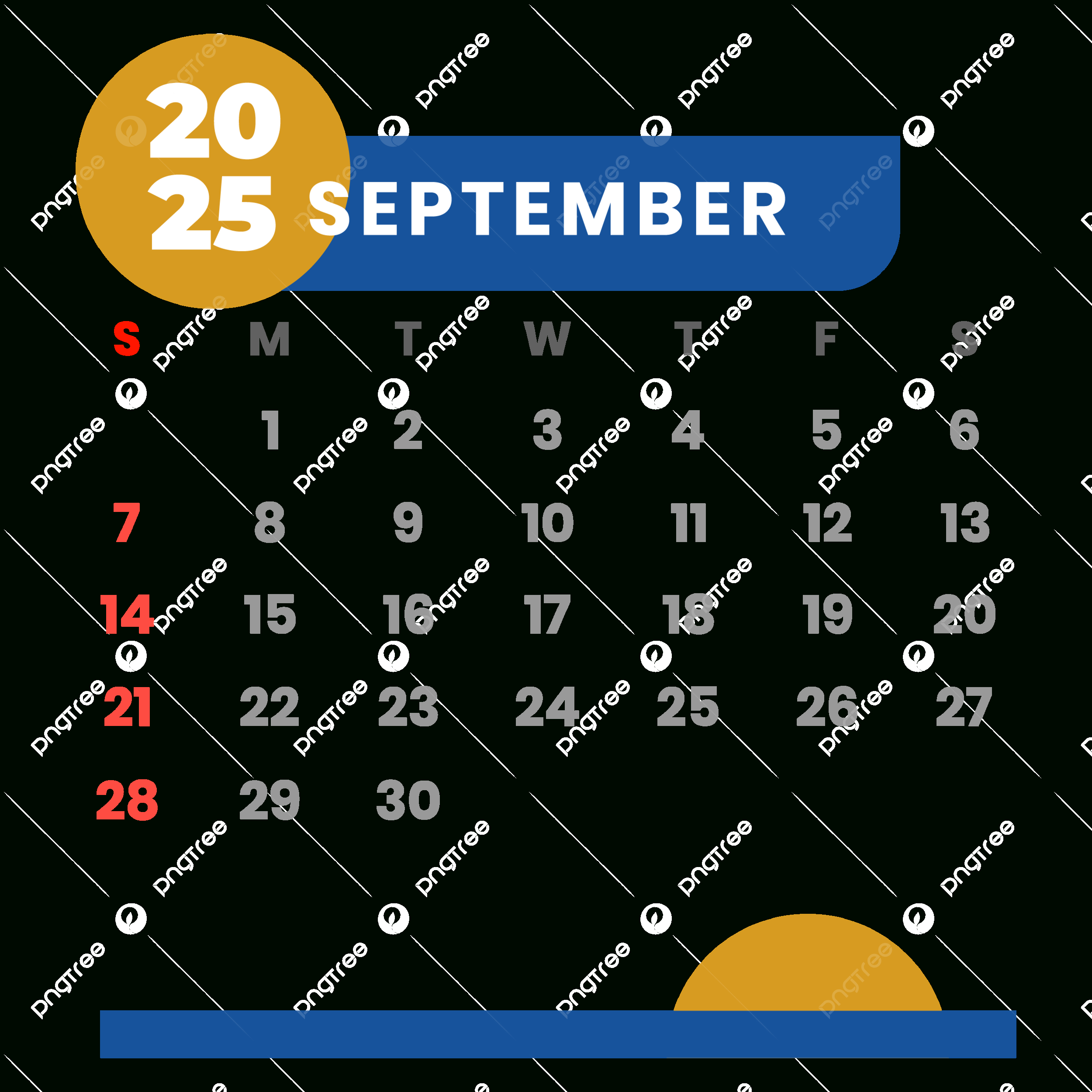 Calendar 2025 September Vector Clipart Monthly Calendar, 2025 intended for September 2025 Calendar Clip Art