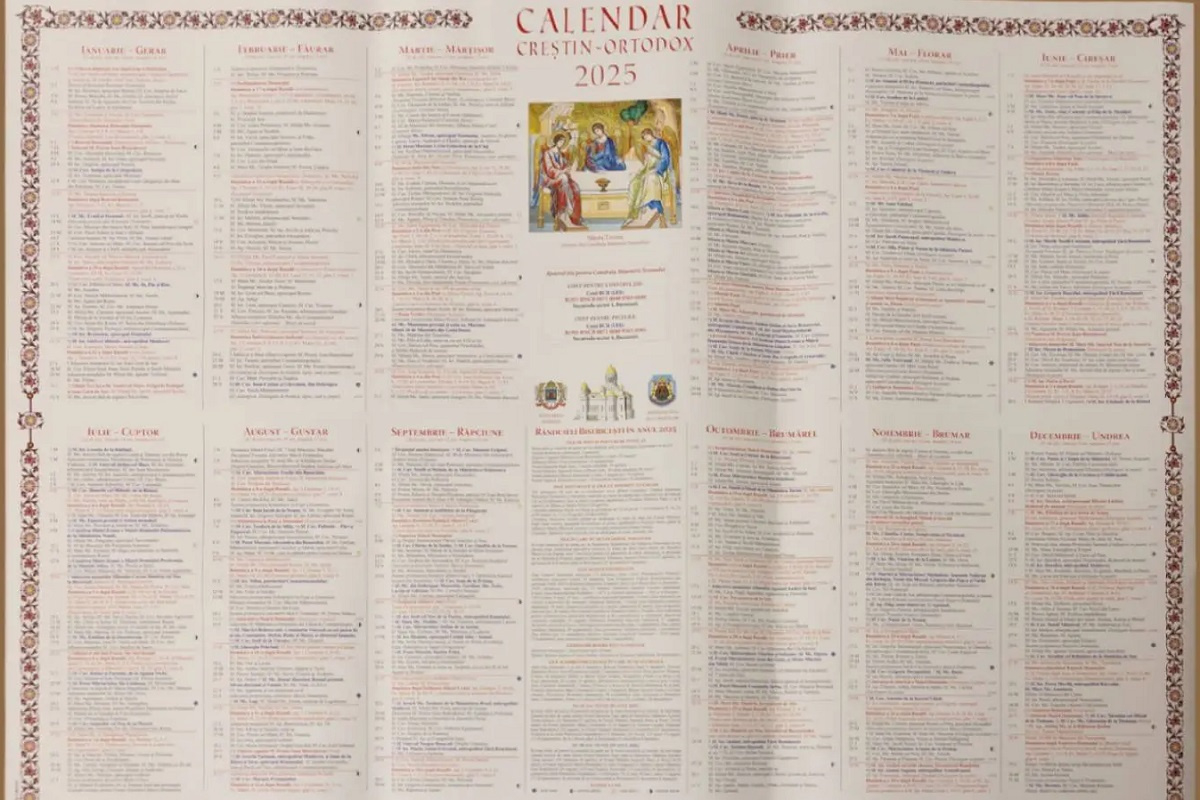 Calendar Creștin Ortodox 2025 - Știrea Ta throughout Calendar Credtin Ortodoz September 2025