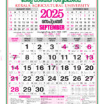Calendar | Kerala Agricultural University Inside September 2025 Calendar Malayalam