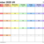 Calendar September 2025 Uk With Pdf, Excel And Word Templates Regarding Printable Calendar September 2025 Uk