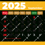Complete Hijri Calendar September 2025 Vector, 2025 Hijri Calendar With September 2025 Calendar With Islamic Dates