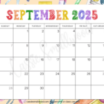 Cute 2025 Free Printable Monthly Calendars   Cassie Smallwood In September 2025 Calendar Homemade Gifts