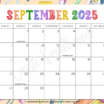 Cute 2025 Free Printable Monthly Calendars   Cassie Smallwood In September Calendar 2025 Printable Cute