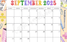 Cute 2025 Free Printable Monthly Calendars – Cassie Smallwood within September 2025 Calendar Homemade