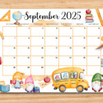 Editable September 2025 Calendar, Back To School Planner With Cute With Regard To September 2025 Calendar Kids