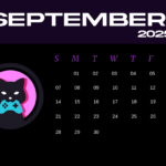 Free Dark Mode Design September 2025 Calendar Template To Edit Online With September 2025 Calendar Black Background