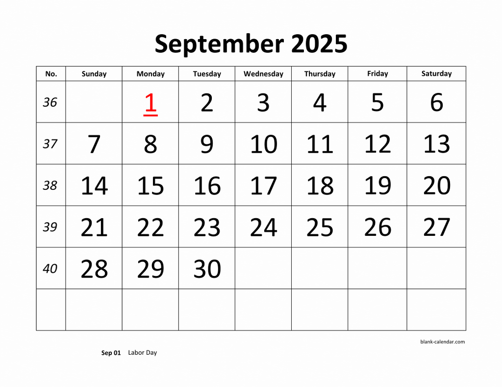 Free Download Printable September 2025 Calendar, Large Font Design With Large September 2025 Calendar Free Download Printable September 2025 Calendar, Large Font Design With Large September 2025 Calendar