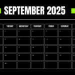Free Monday Start September 2025 Calendar Template To Edit Online With Regard To September 2025 Calendar Black Background