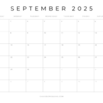 Free Printable 2025 Blank Calendar Templates (All 12 Months) Regarding Free Printable Blank September Calendar 2025