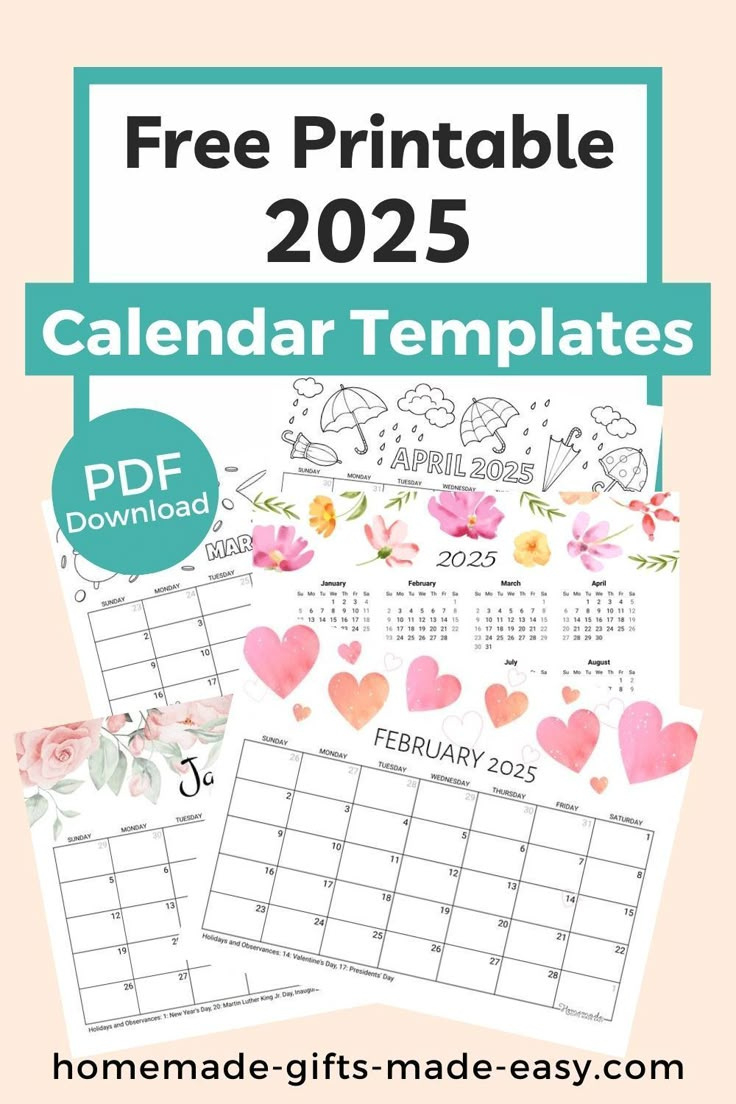 Free Printable 2025 Calendar Year | Homemade Gifts Made Easy with regard to September 2025 Calendar Homemade Gifts Made Easy
