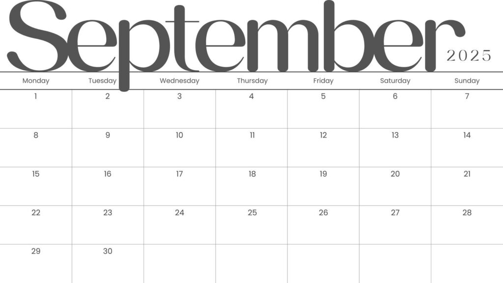 Free Printable September 2025 Calendar Templates | Canva Inside September 2024 September 2025 Calendar Free Printable September 2025 Calendar Templates | Canva Inside September 2024 September 2025 Calendar