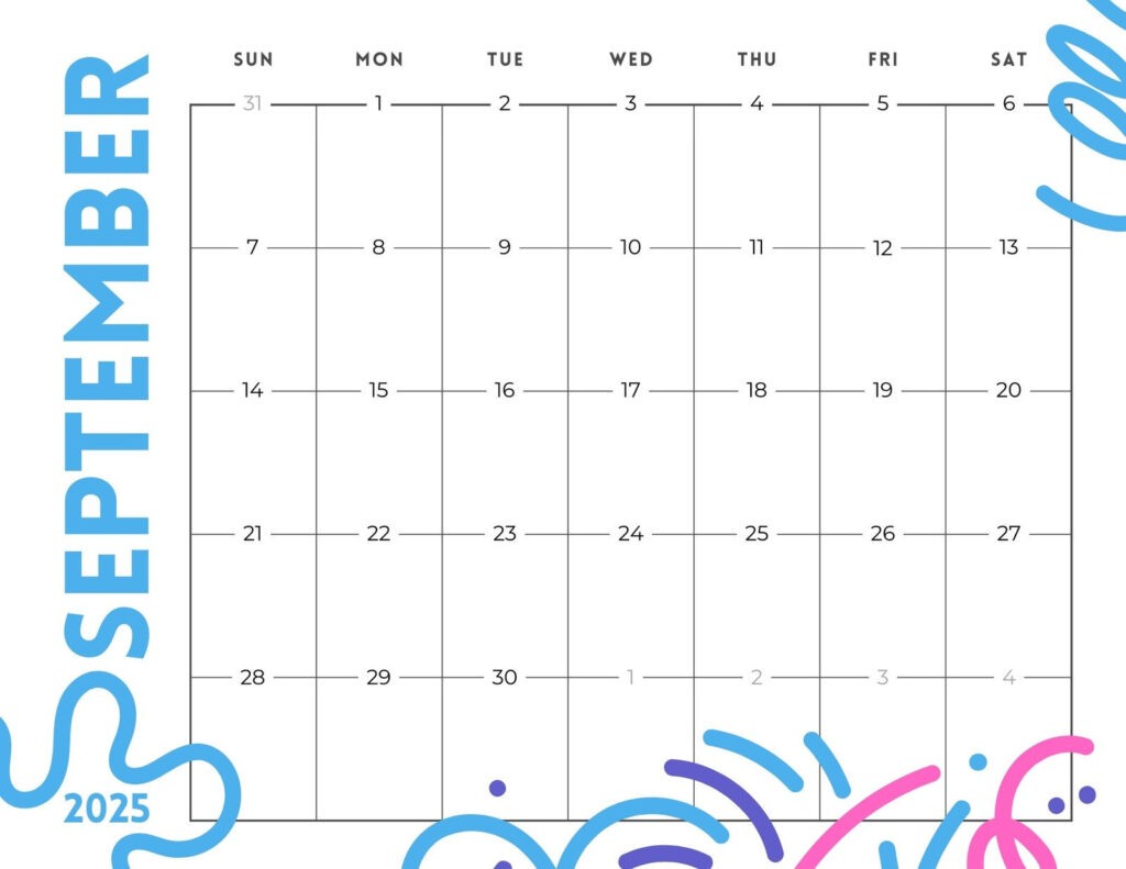 Free Printable September 2025 Calendar Templates | Canva Inside September 2025 Calendar General Blue Free Printable September 2025 Calendar Templates | Canva Inside September 2025 Calendar General Blue