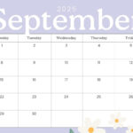 Free Printable September 2025 Calendar Templates | Canva With Regard To September 2025 Printable Calander